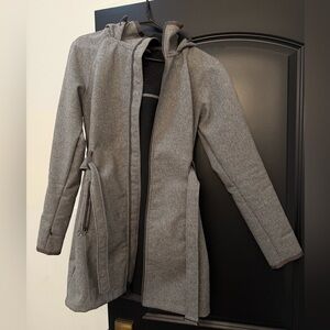 The North Face Women's Gray Belted, Fleece Lined Trench Coat